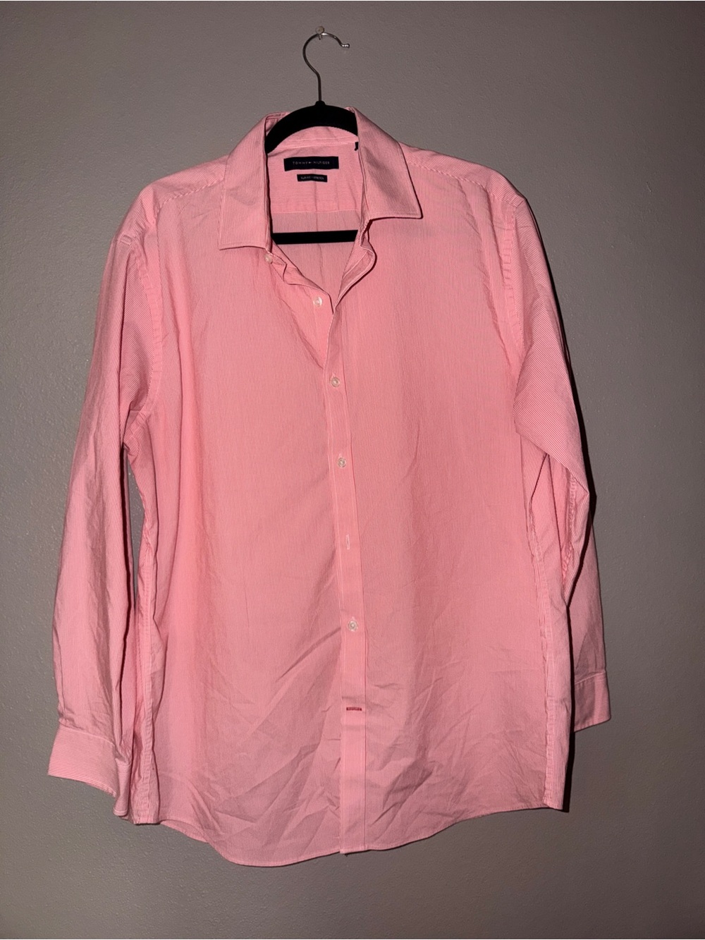 Tommy Hilfiger Men’s Orange Long Sleeve Button-Down Shirt